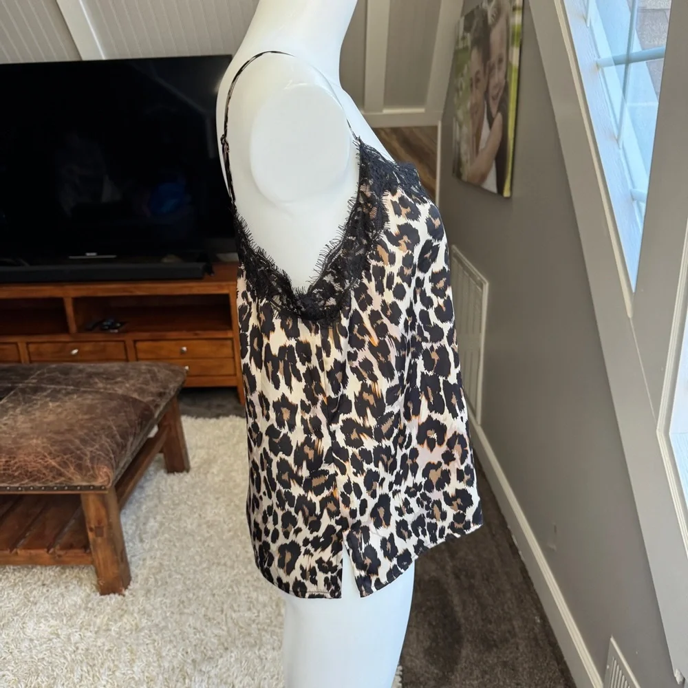 Leopard lace-trim cami - Picture 4 of 4